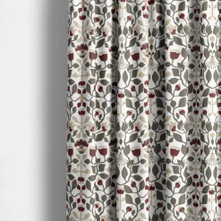 Gardintyger Mönstrade|Arvidssons Textil<Arvidssons textil Blomstersnår brun tyg