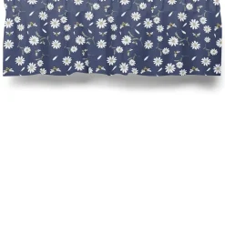 Gardinkappor Mönstrade|Rea Gardiner<Arvidssons textil Blomstersurr blå gardinkappa metervara