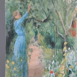 Tygtavla<Svanefors Blomsterträdgård 95x130 Tygtavla - Carl Larsson