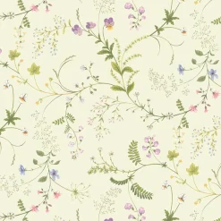 Gardintyger Mönstrade|Arvidssons Textil<Arvidssons textil Blomsteryra gul blommigt tyg