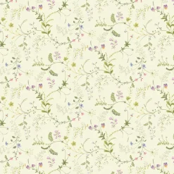 Gardintyger Mönstrade|Arvidssons Textil<Arvidssons textil Blomsteryra gul blommigt tyg