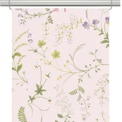 Panelgardiner<Arvidssons textil Blomsteryra rosa panelgardiner