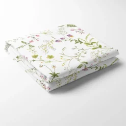 Bordsduk<Arvidssons textil Blomsteryra vit bordsduk