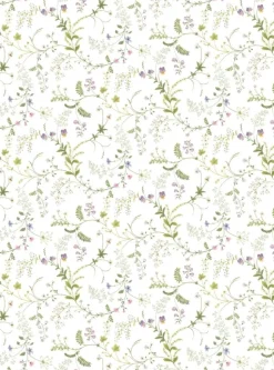 Mönstrade Kuddfodral<Arvidssons textil Blomsteryra vit kuddfodral