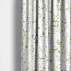 Gardintyger Mönstrade|Arvidssons Textil<Arvidssons textil Blomsteryra vit tyg