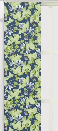 Panelgardiner<Arvidssons textil Blåsippa blå panelgardiner