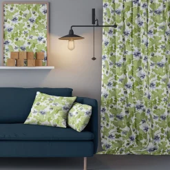 Gardintyger Mönstrade|Arvidssons Textil<Arvidssons textil Blåsippa vit tyg