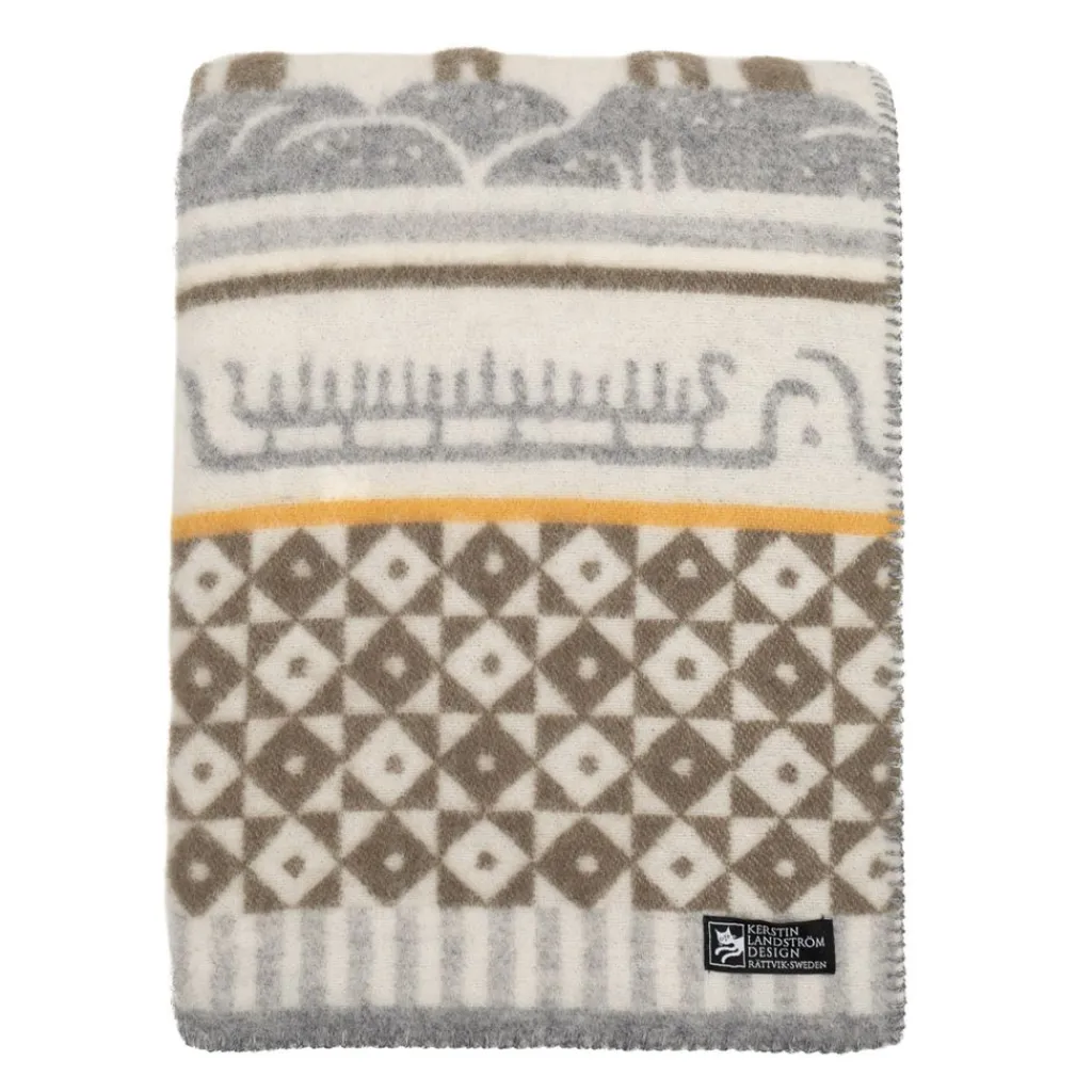 Ullfiltar<Kerstin Landström Design Bohus höst ullfilt 130x180cm -