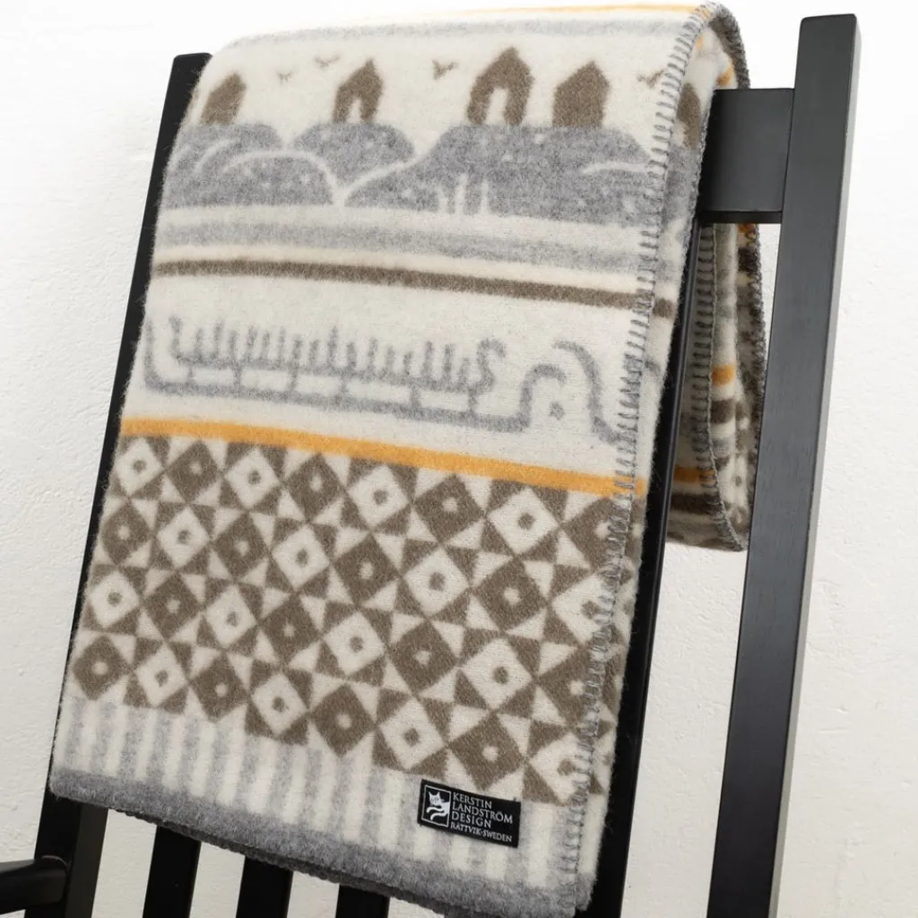 Ullfiltar<Kerstin Landström Design Bohus höst ullfilt 130x180cm -