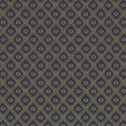 Rutiga Möbeltyger|Mönstrade Möbeltyger<Nordisk Textil Borgholm blå-guld - rutigt möbeltyg i klassisk stil