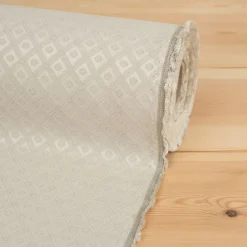 Rutiga Möbeltyger|Mönstrade Möbeltyger<Nordisk Textil Borgholm creme - rutigt möbeltyg i klassisk stil