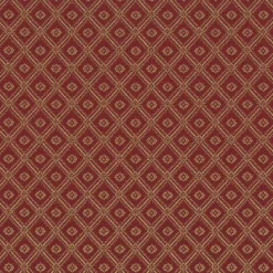 Rutiga Möbeltyger|Mönstrade Möbeltyger<Nordisk Textil Borgholm röd-guld - rutigt möbeltyg i klassisk stil