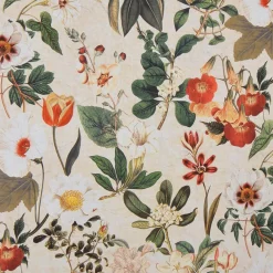 Gardintyger Mönstrade<Nordisk Textil Botany creme tyg