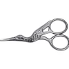 Saxar< Broderisax fågel silver 9 cm