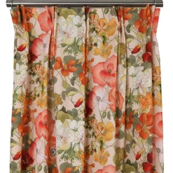 Gardiner Mönstrade<Nordisk Textil Capucine orange gardiner – Färgstark blommig gardin