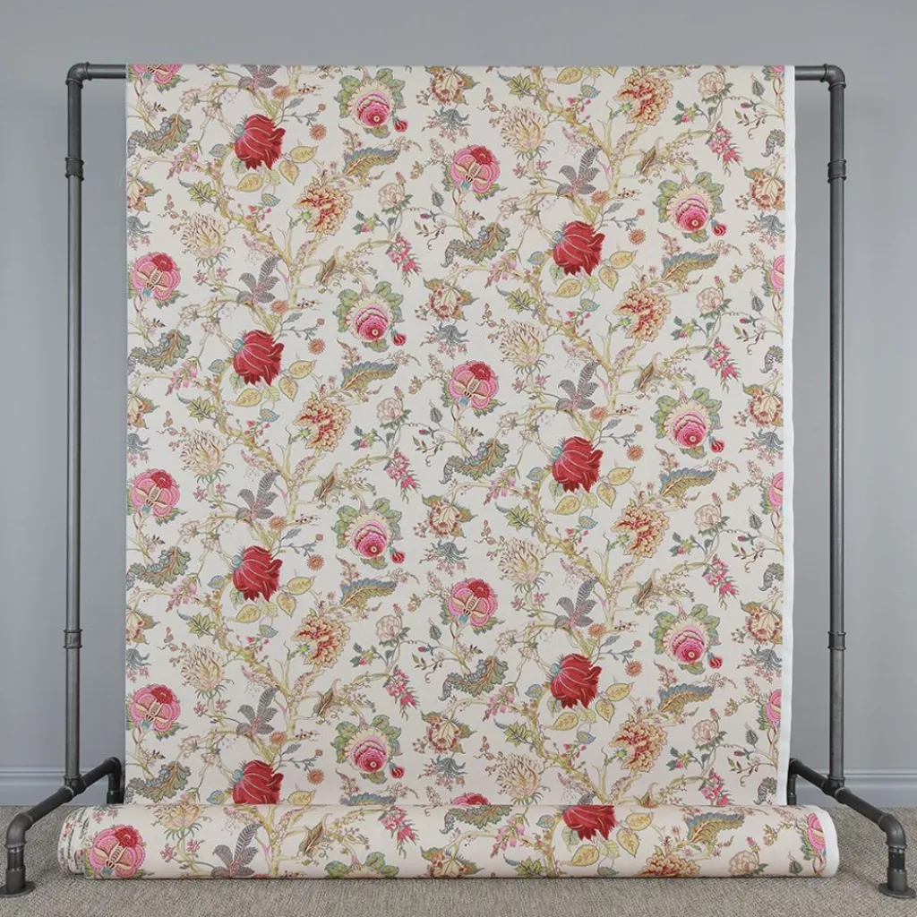 Gardintyger Mönstrade<Nordisk Textil Ceylan beige-multi tyg