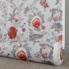 Gardintyger Mönstrade<Nordisk Textil Ceylan grå tyg