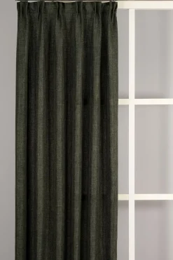 Gardiner Enfärgade<Redlunds Charlie mörkgrön gardiner - elegant struktur och mjukt fall
