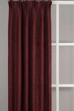 Gardiner Enfärgade<Redlunds Charlie vinröd gardiner - elegant struktur och mjukt fall