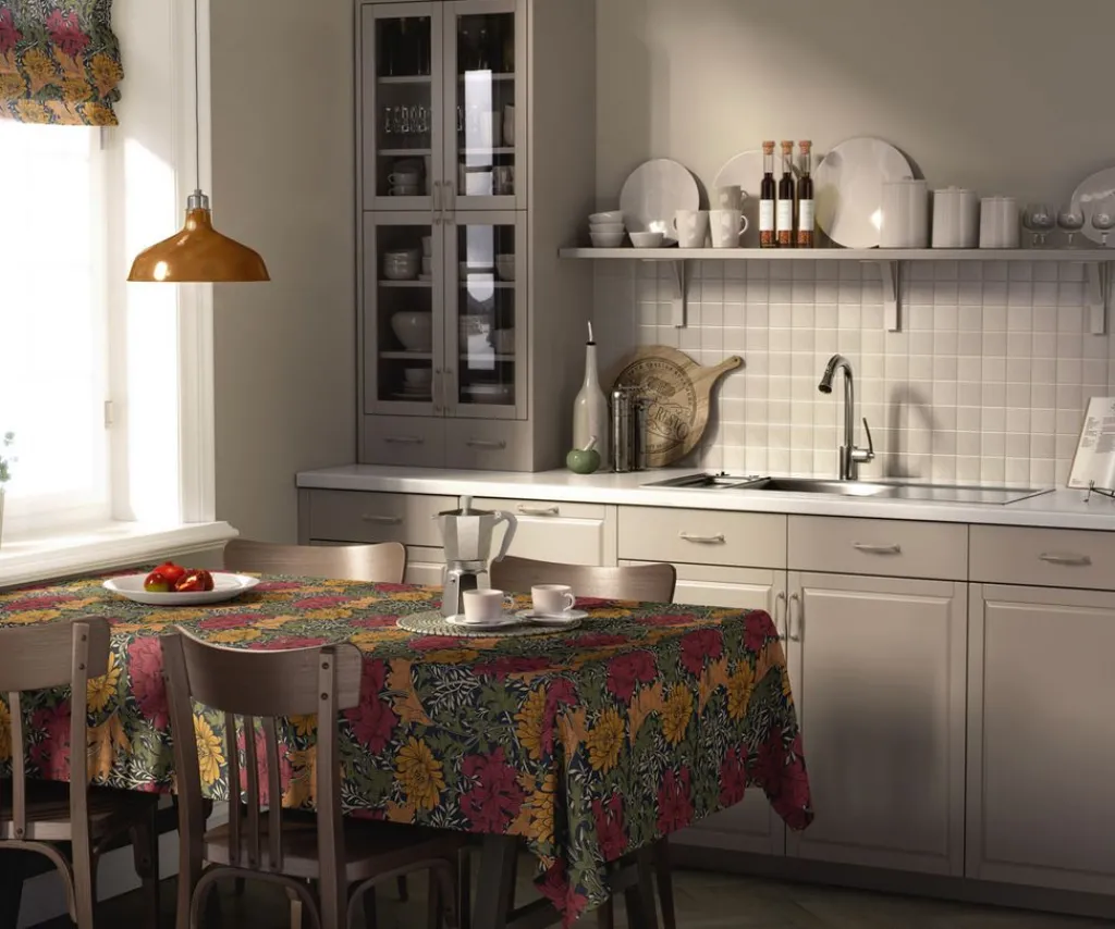 Bordsduk<Nordisk Textil Chrysanthemum Bloom bordsduk