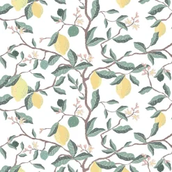 Gardintyger Mönstrade|Arvidssons Textil<Arvidssons textil Citron grön tyg