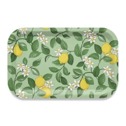 Brickor<Arvidssons textil Citronlycka grön bricka 33×21cm