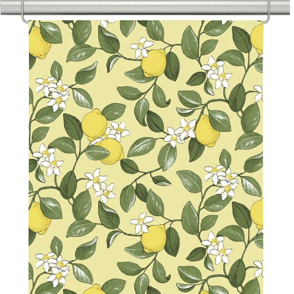 Panelgardiner<Arvidssons textil Citronlycka gul panelgardiner