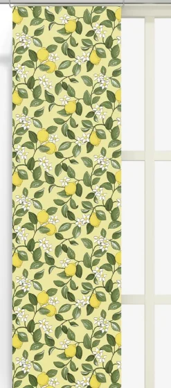 Panelgardiner<Arvidssons textil Citronlycka gul panelgardiner