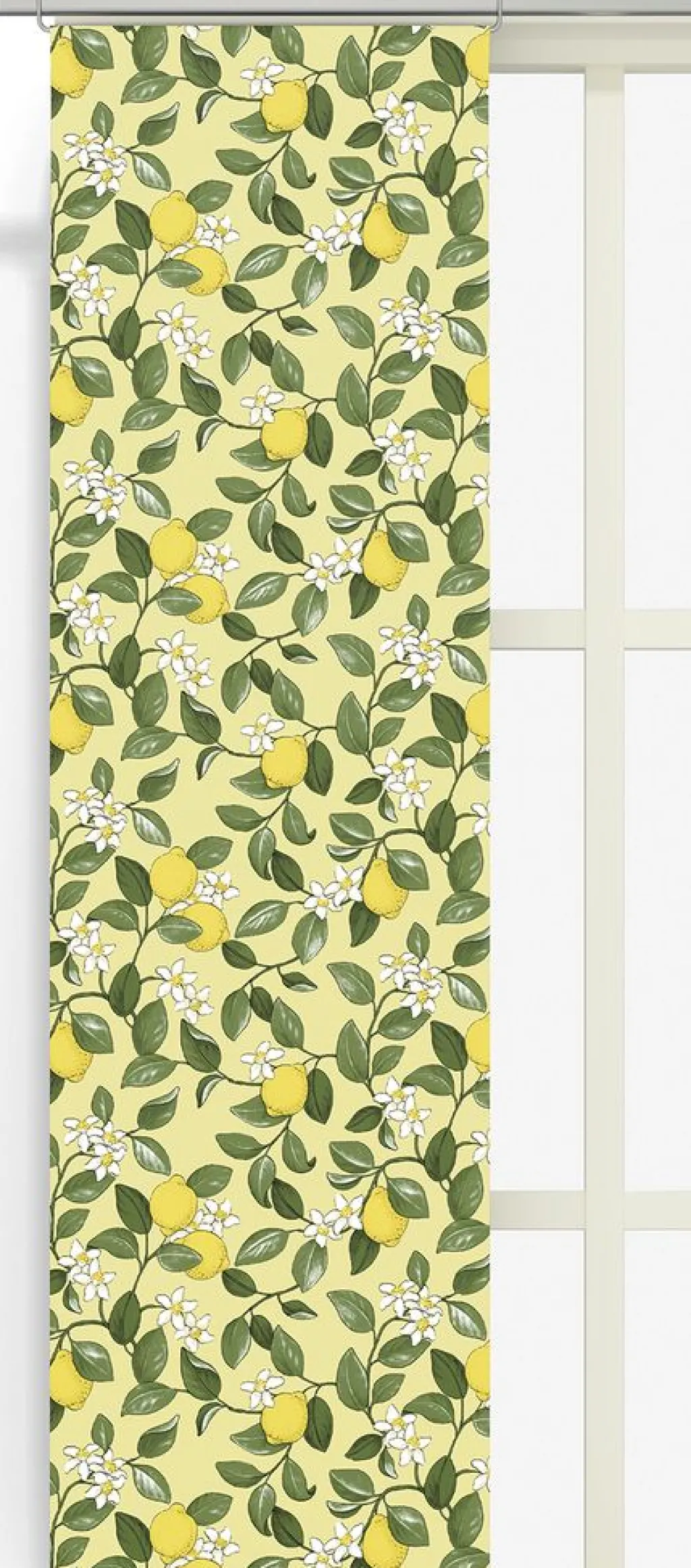 Panelgardiner<Arvidssons textil Citronlycka gul panelgardiner