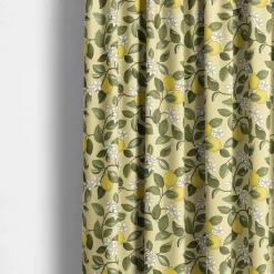 Gardintyger Mönstrade|Arvidssons Textil<Arvidssons textil Citronlycka gul tyg med citroner