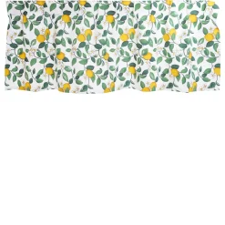 Gardinkappor Mönstrade<Arvidssons textil Citronlycka vit gardinkappa med citroner metervara