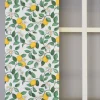 Panelgardiner<Arvidssons textil Citronlycka vit panelgardiner med citroner