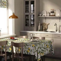 Bordsduk<Arvidssons textil Citronträd gul bordsduk