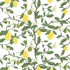 Mönstrade Kuddfodral<Arvidssons textil Citronträd gul kuddfodral