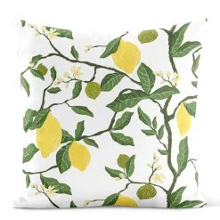 Mönstrade Kuddfodral<Arvidssons textil Citronträd gul kuddfodral