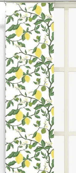 Panelgardiner<Arvidssons textil Citronträd gul panelgardiner