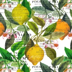 Gardintyger Mönstrade|Arvidssons Textil<Arvidssons textil Citrus offwhite tyg – Ljus elegans med citrusdetaljer