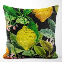 Mönstrade Kuddfodral<Arvidssons textil Citrus svart kuddfodral