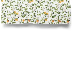 Gardinkappor Mönstrade<Arvidssons textil Citrusträdet vit gardinkappa metervara