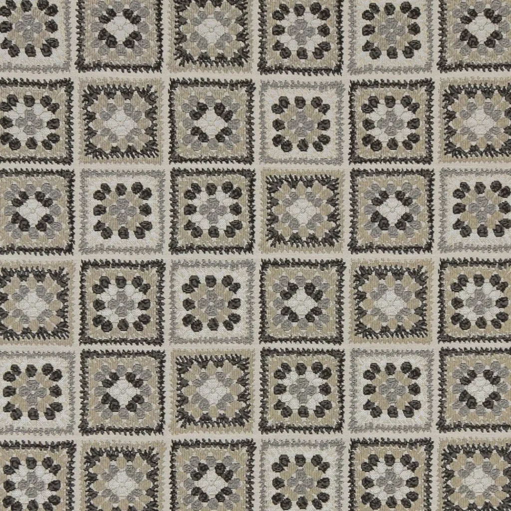 Rutiga Möbeltyger|Mönstrade Möbeltyger<Arvidssons textil Cristina beige mormorsruta möbeltyg