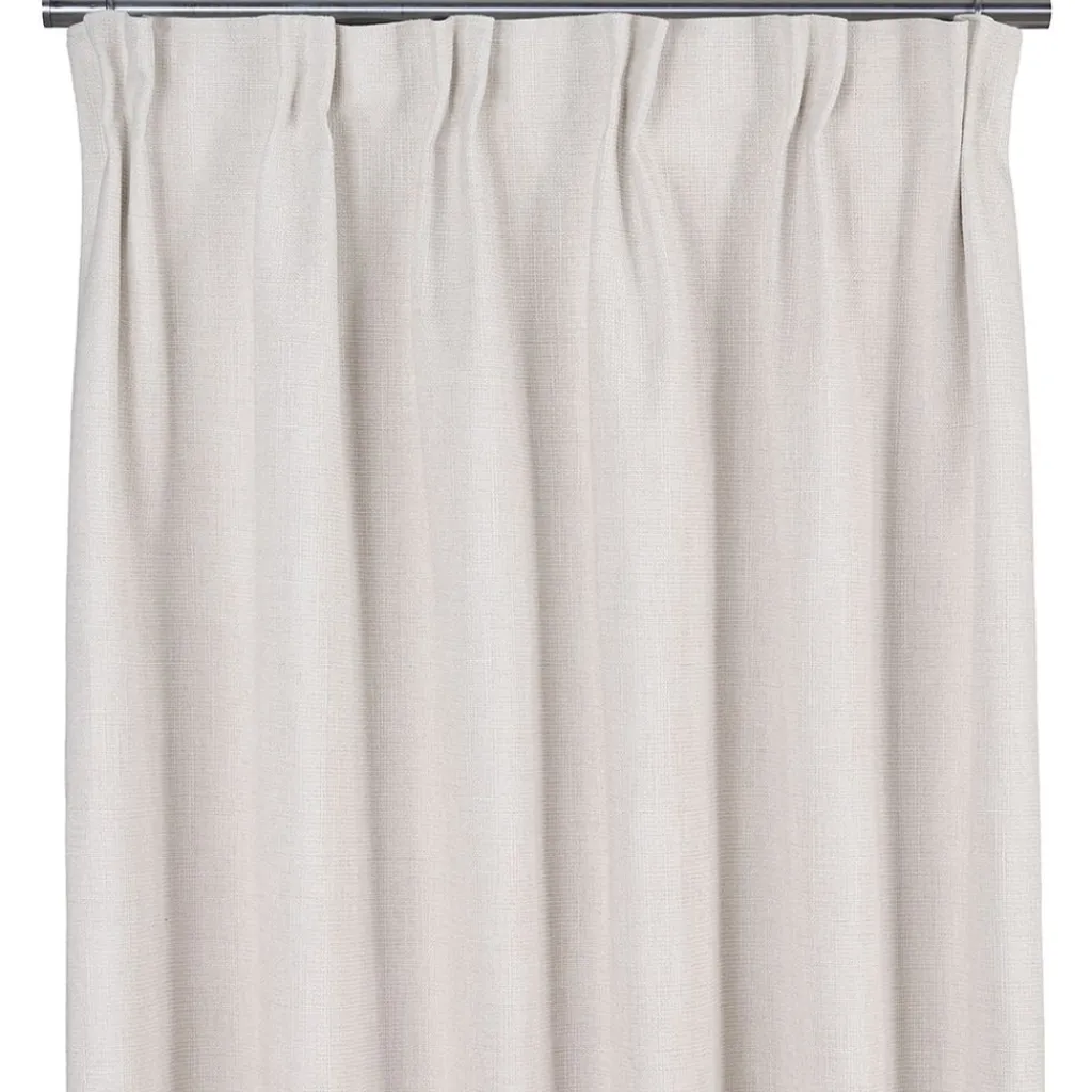 Mörkläggningsgardiner|Gardiner Enfärgade< Cru offwhite mörkläggningsgardin dubbel bredd 1-pack