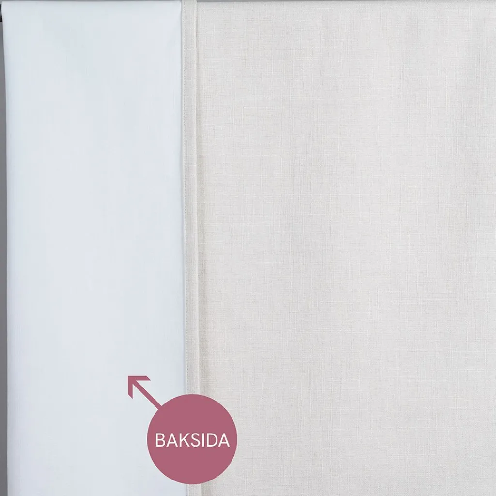 Mörkläggningsgardiner|Gardiner Enfärgade< Cru offwhite mörkläggningsgardin dubbel bredd 1-pack