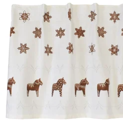 Gardinkappor Mönstrade|Julgardiner<Arvidssons textil Dalapeppisar bård vit gardinkappa metervara