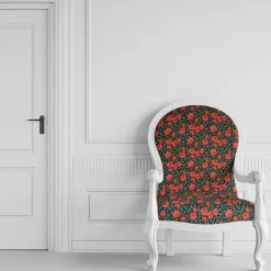 Gardintyger Mönstrade|Jultyger<Nordisk Textil Dalaros svart tyg