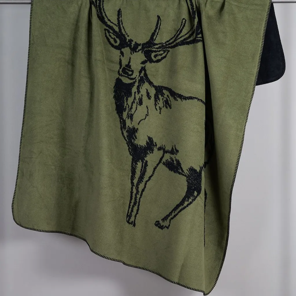 Bomullsfiltar<Biederlack Deer grön filt