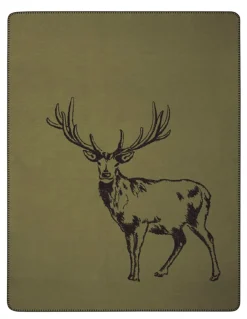 Bomullsfiltar<Biederlack Deer grön filt