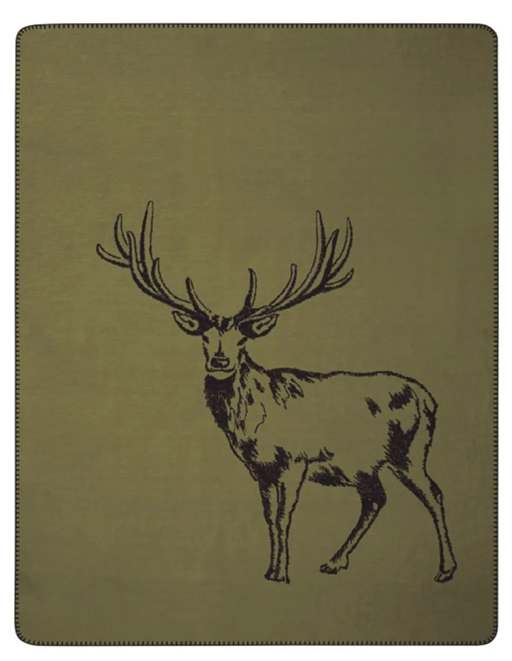 Bomullsfiltar<Biederlack Deer grön filt
