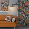 Gardintyger Mönstrade<Nordisk Textil Delaunay tyg