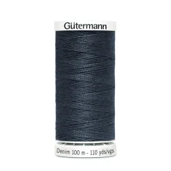 Sytråd<Gutermann Denimtråd 100m Col.9455 grå