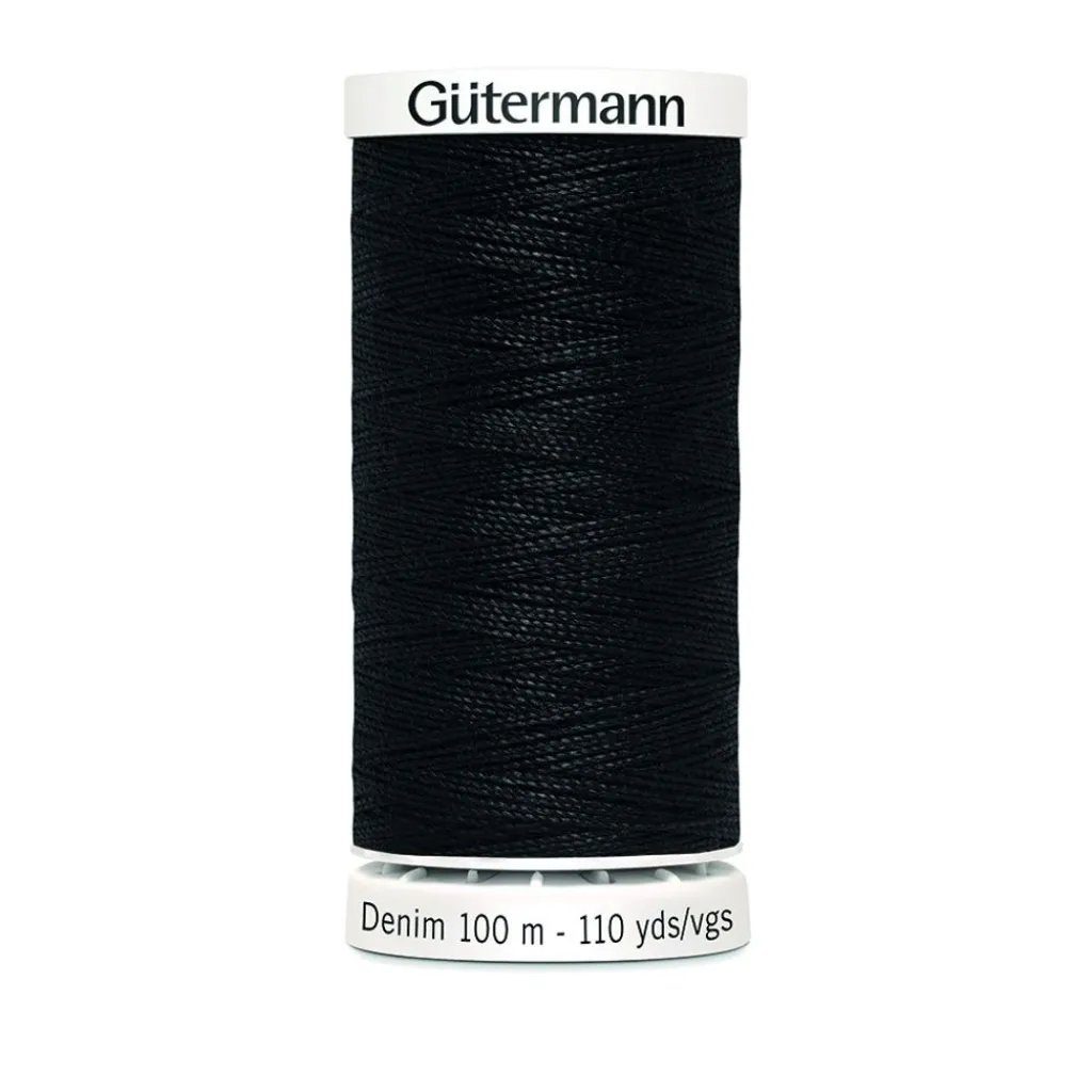 Sytråd<Gutermann Denimtråd 100m Col.1000 svart